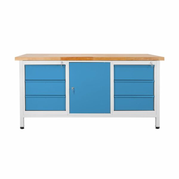 ADB Werkbank, Packtisch 1700x840x600 mm 6 Schubladen + 1 Tür