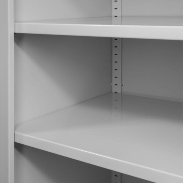 MAVAX Stahlschrank abschliessbar mit 2 Fachböden, blau/grau – Bild 7