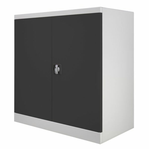 Alternative view of MAVAX Stahlschrank abschliessbar mit 2 Fachböden, anthrazit/grau